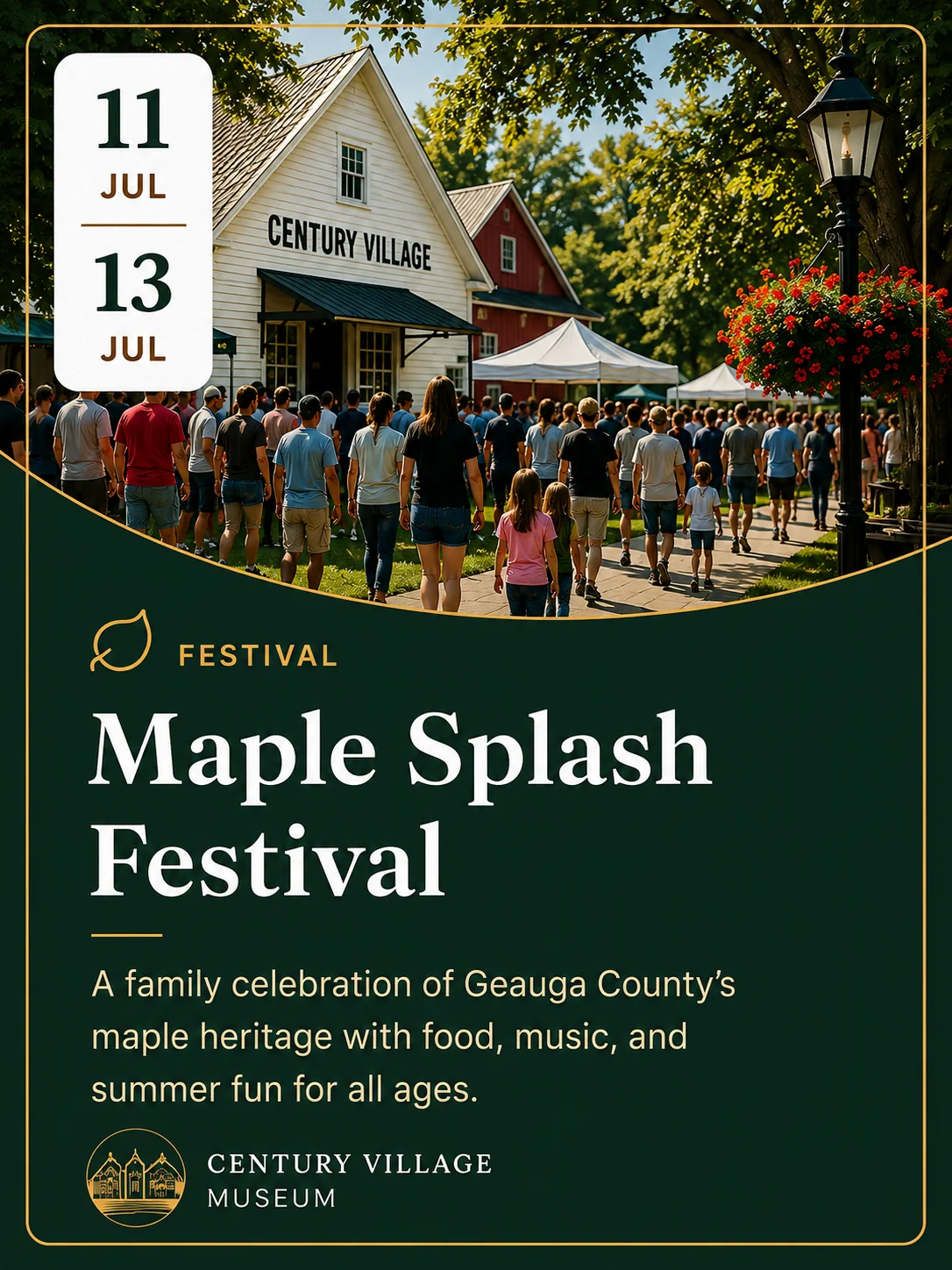 Maple Splash Festival poster, July 11–13
